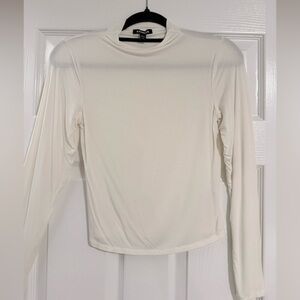 Express Ivory Body Contour Shirt
